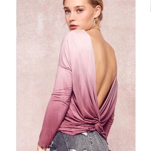 Last 2! Ombré open twist back top - Picture 5 of 5